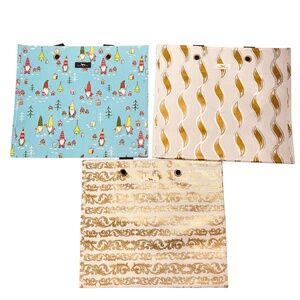 SCOUT Large Size Reusable Gift Bag Set (Set of 3) in mixed pattern